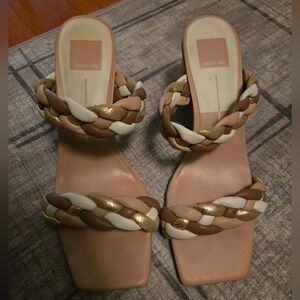 Dolce Vita Women's Braided Sandals - Brown, Gold, White